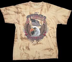 Sturgis 70th Anniversary Tie-Dye Shirt Biker Eagle Motorcycle Streetwear Large